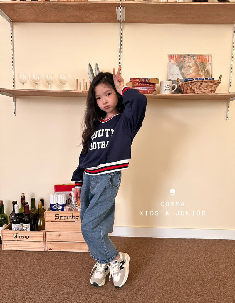 Comma - Korean Children Fashion - #littlefashionista - V Neck Sweatshirt - 9