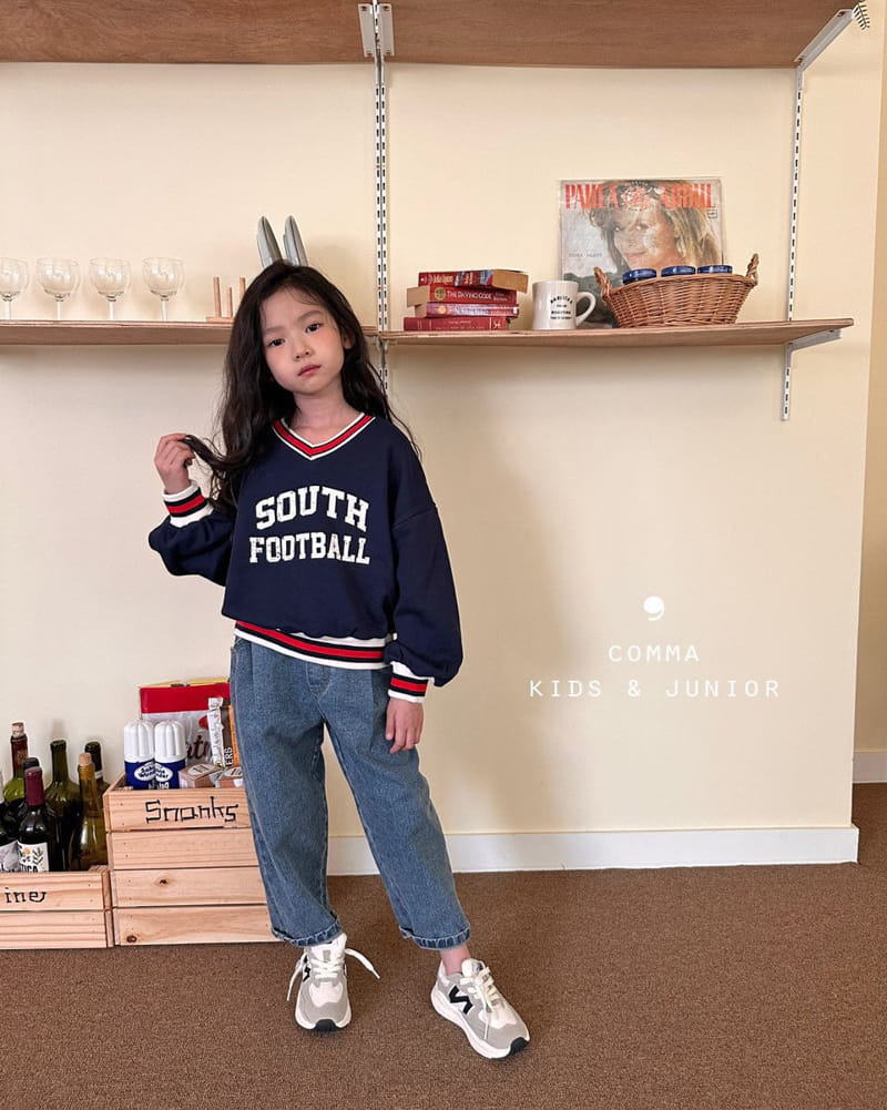 Comma - Korean Children Fashion - #minifashionista - V Neck Sweatshirt - 11