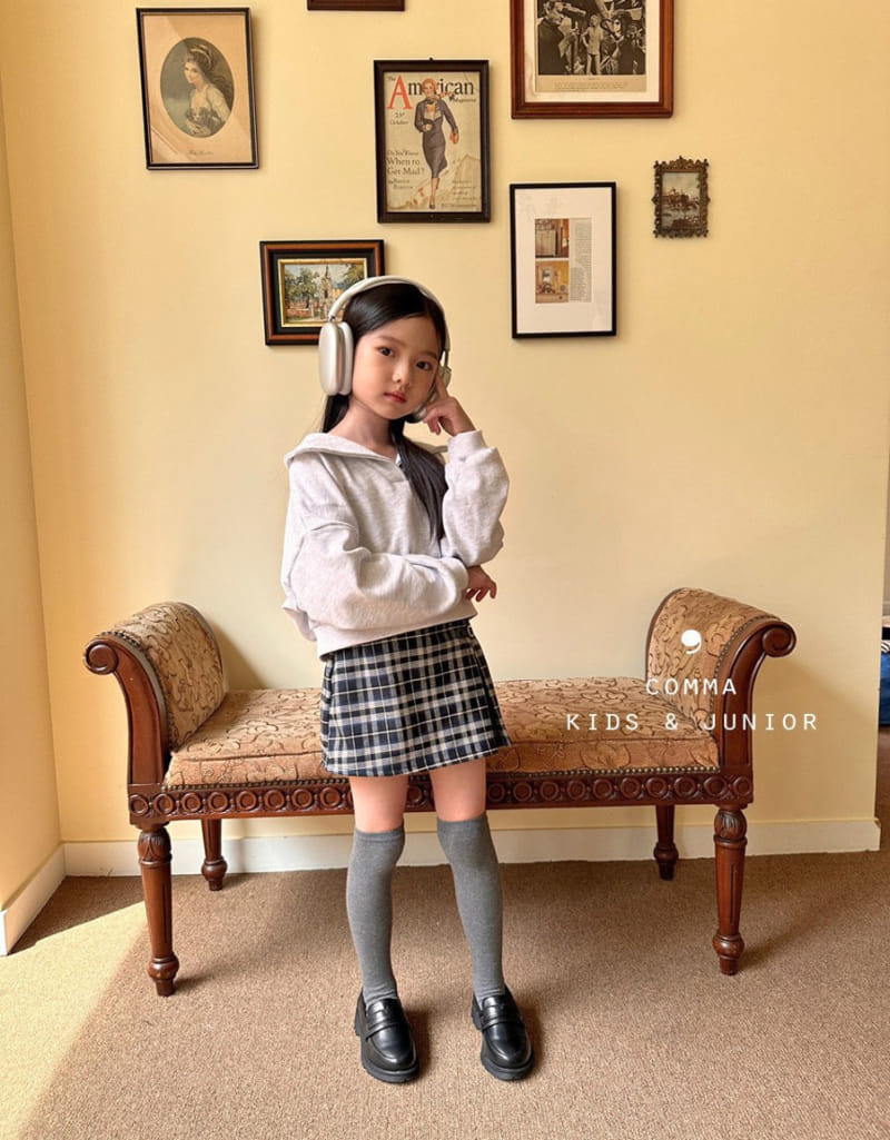 Comma - Korean Children Fashion - #stylishchildhood - Check Skirt - 11