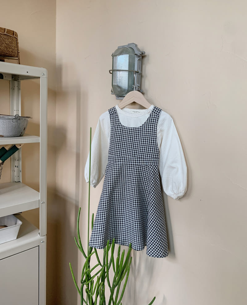 Cotton House - Korean Children Fashion - #Kfashion4kids - Check Dungarees One-piece - 9