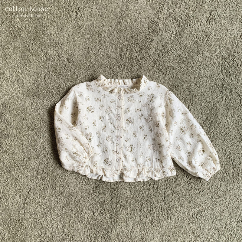 Cotton House - Korean Children Fashion - #childofig - Jacquard Frill Blouse - 6