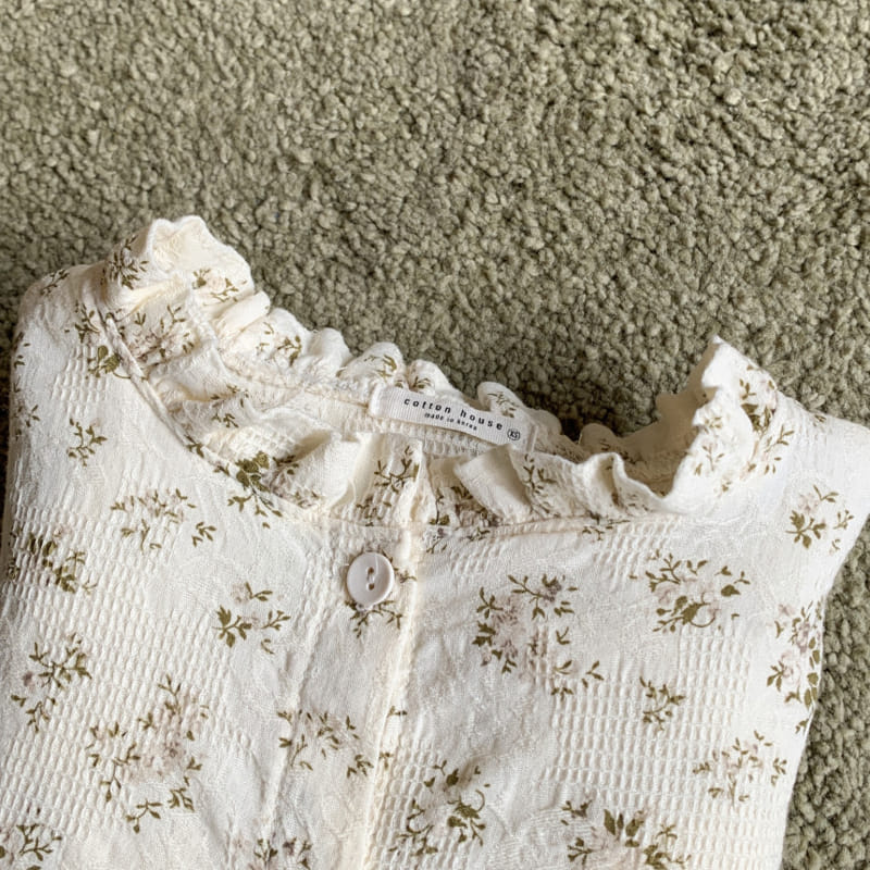 Cotton House - Korean Children Fashion - #discoveringself - Jacquard Frill Blouse - 9