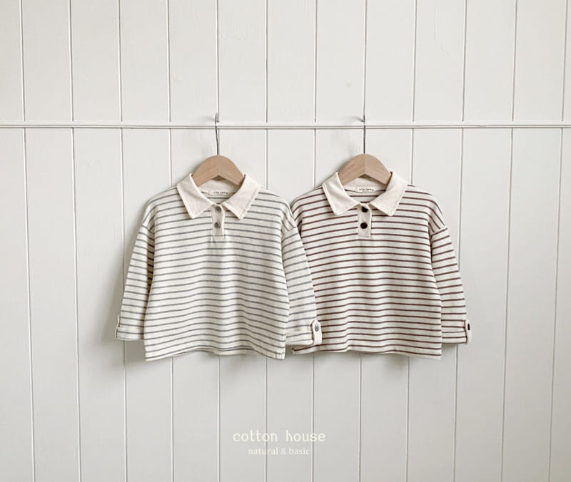 Cotton House - Korean Children Fashion - #fashionkids - Bijo Collar Tee - 2