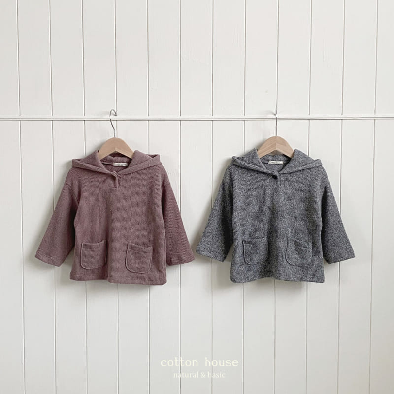 Cotton House - Korean Children Fashion - #fashionkids - Knit Pocket Hoody