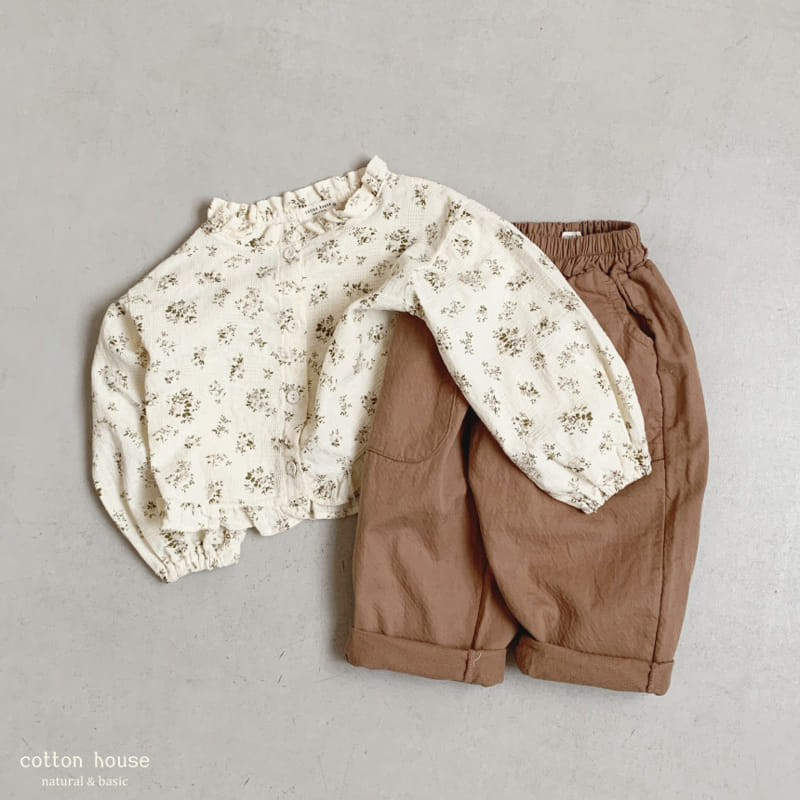 Cotton House - Korean Children Fashion - #fashionkids - Jacquard Frill Blouse - 10