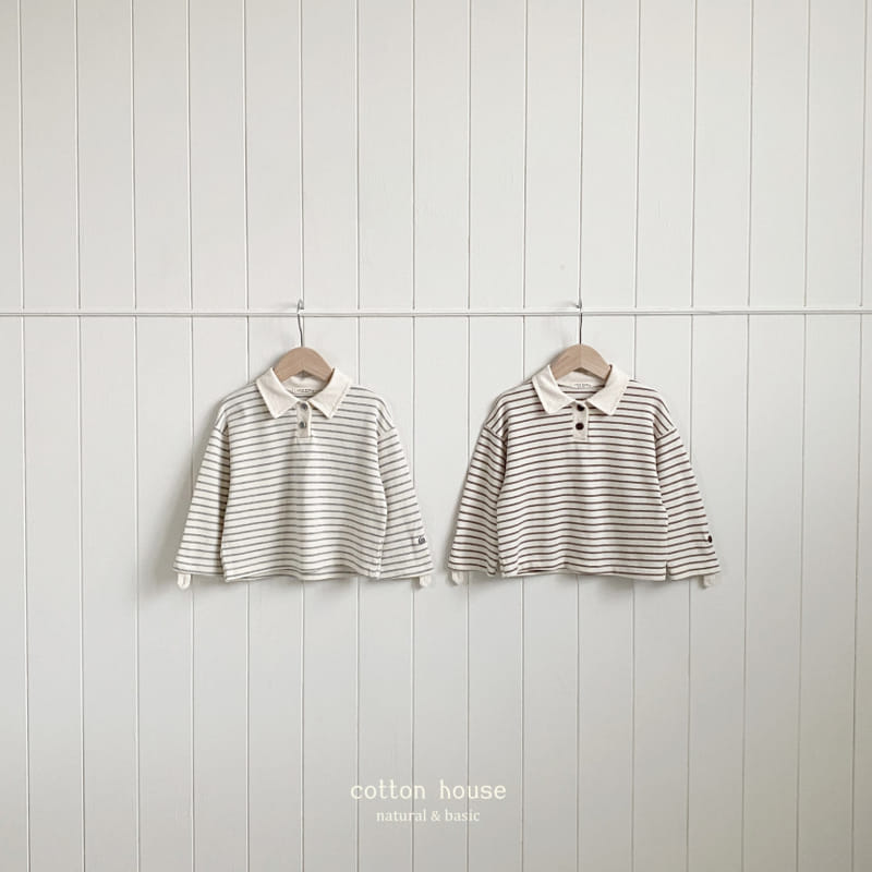 Cotton House - Korean Children Fashion - #kidsshorts - Bijo Collar Tee - 3