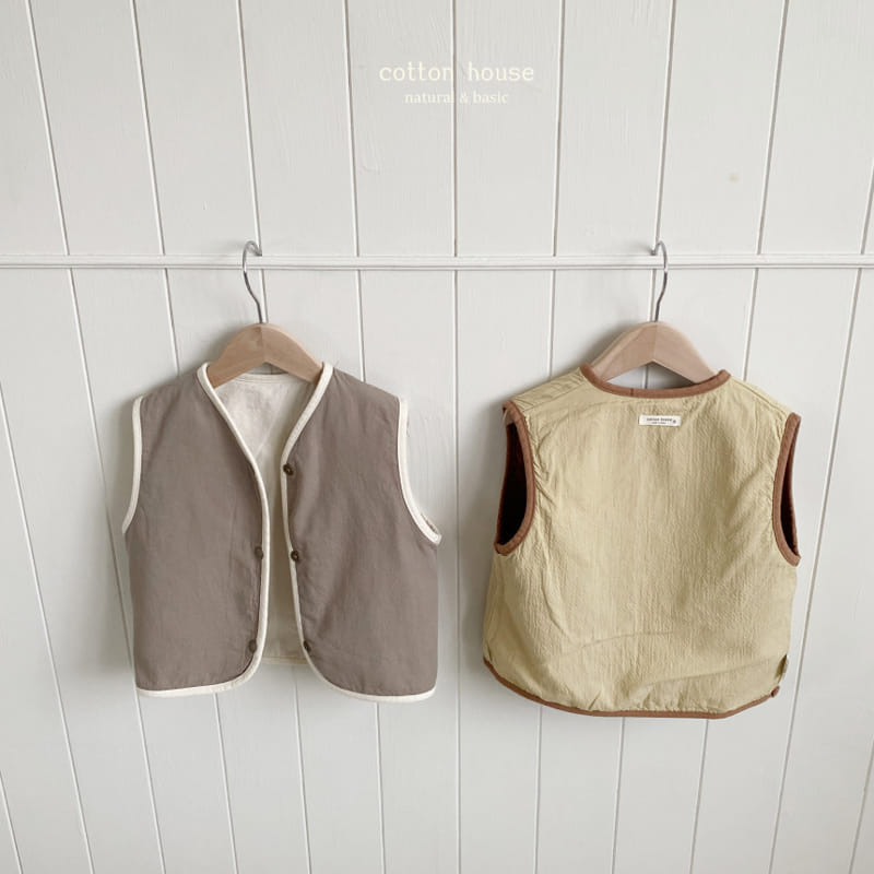 Cotton House - Korean Children Fashion - #kidzfashiontrend - Reversible Vest - 2