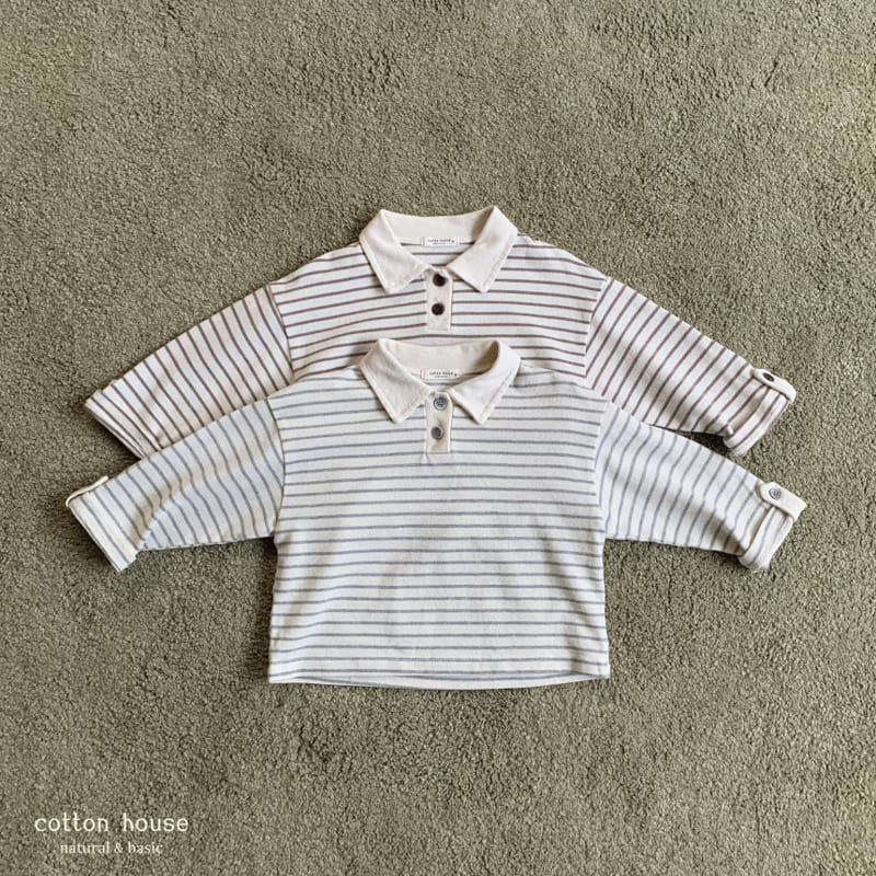 Cotton House - Korean Children Fashion - #littlefashionista - Bijo Collar Tee - 7