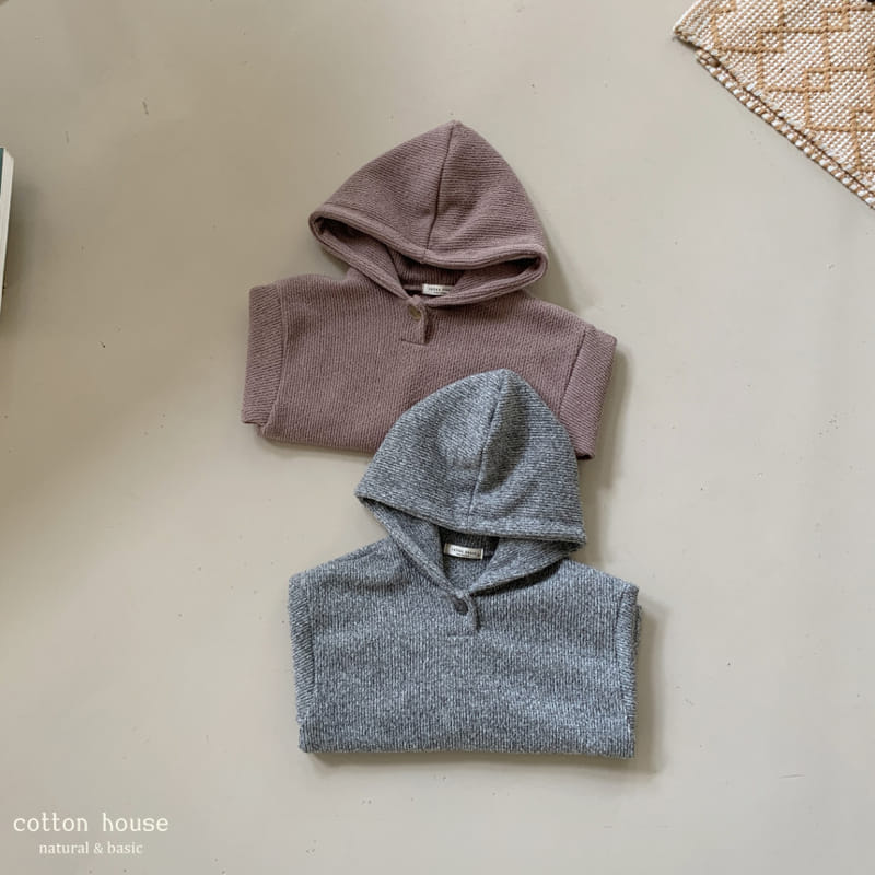 Cotton House - Korean Children Fashion - #littlefashionista - Knit Pocket Hoody - 6