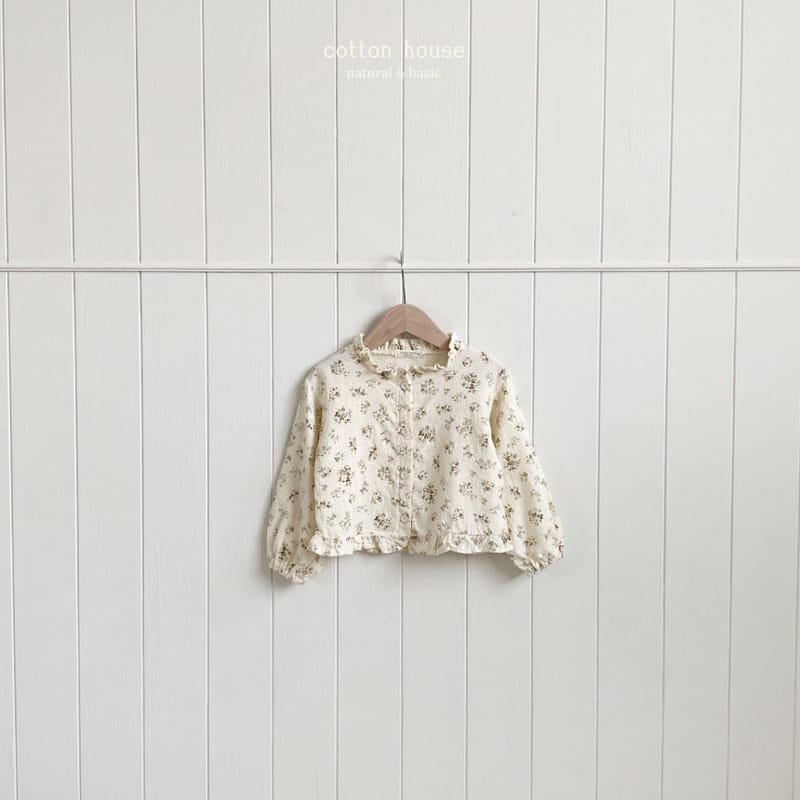 Cotton House - Korean Children Fashion - #magicofchildhood - Jacquard Frill Blouse - 2