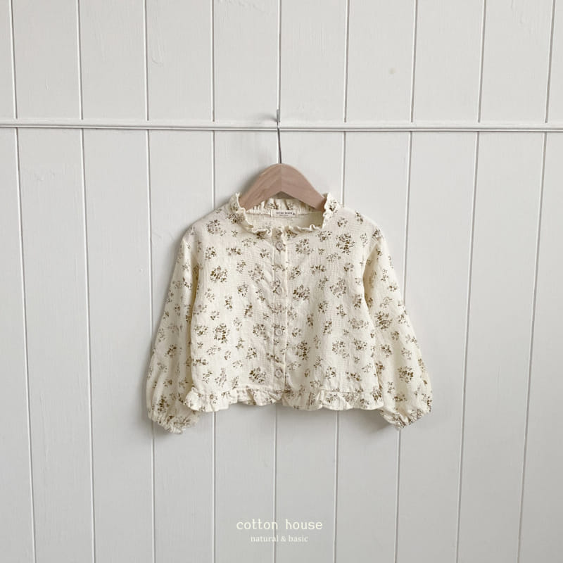 Cotton House - Korean Children Fashion - #minifashionista - Jacquard Frill Blouse - 3