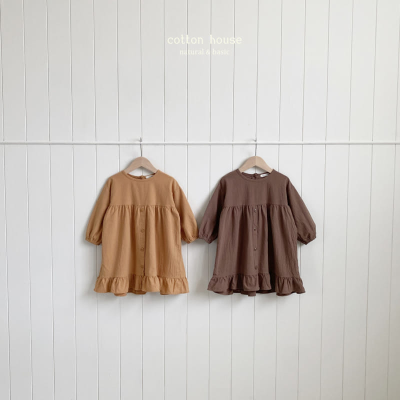 Cotton House - Korean Children Fashion - #todddlerfashion - Frill Danjjack One-piece - 3