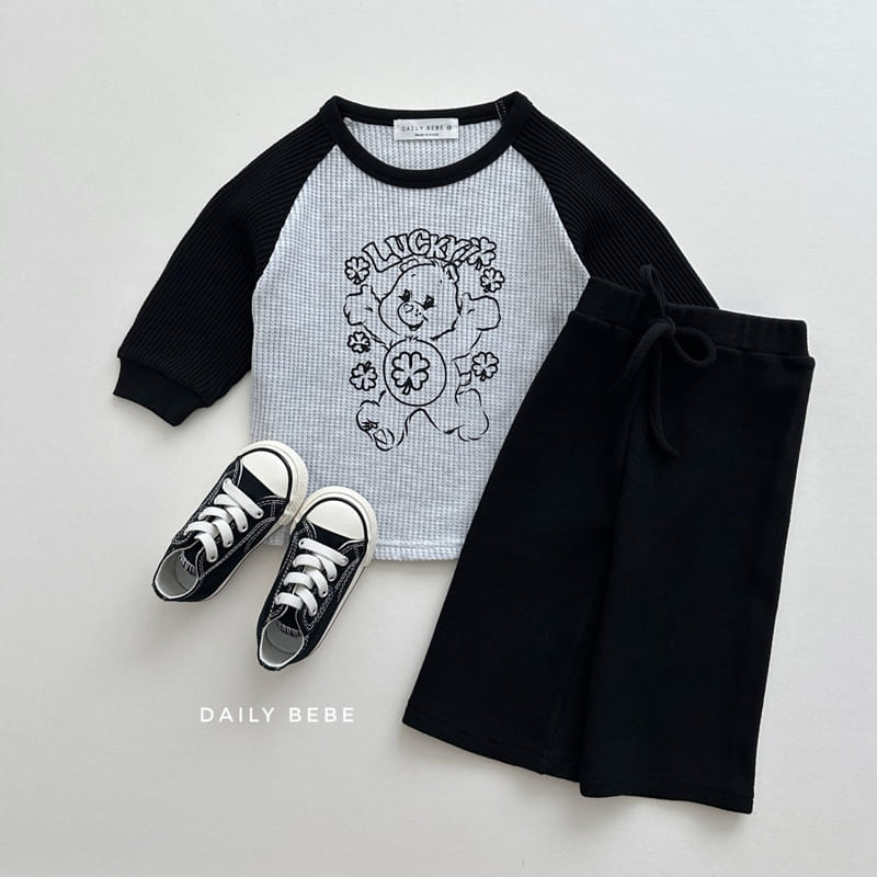 Daily Bebe - Korean Children Fashion - #kidsshorts - Waffle Tee - 11