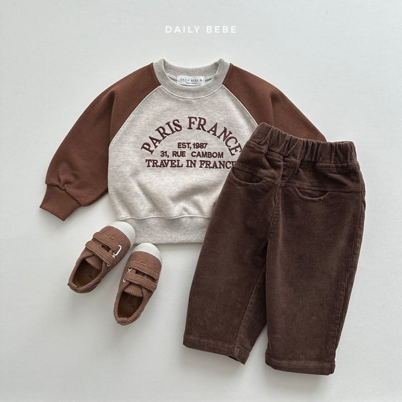 Daily Bebe - Korean Children Fashion - #kidsshorts - Paris Sweatshirt - 8