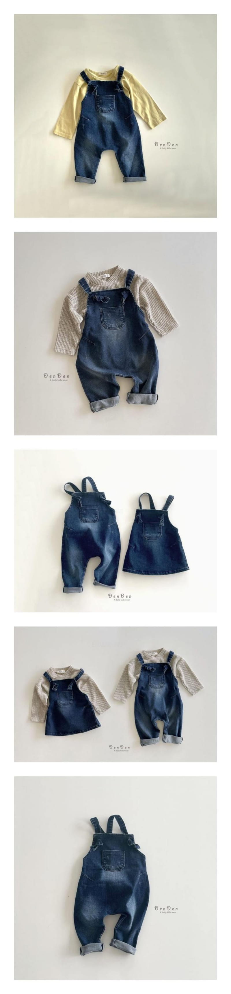 Denden - Korean Children Fashion - #fashionkids - Bonbon Dungarees Jeans