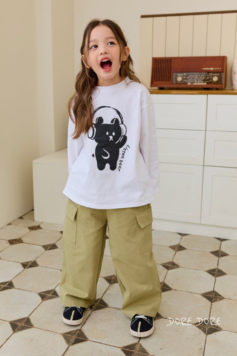 Dore Dore - Korean Children Fashion - #stylishchildhood - Head Phone Bear Tee - 4