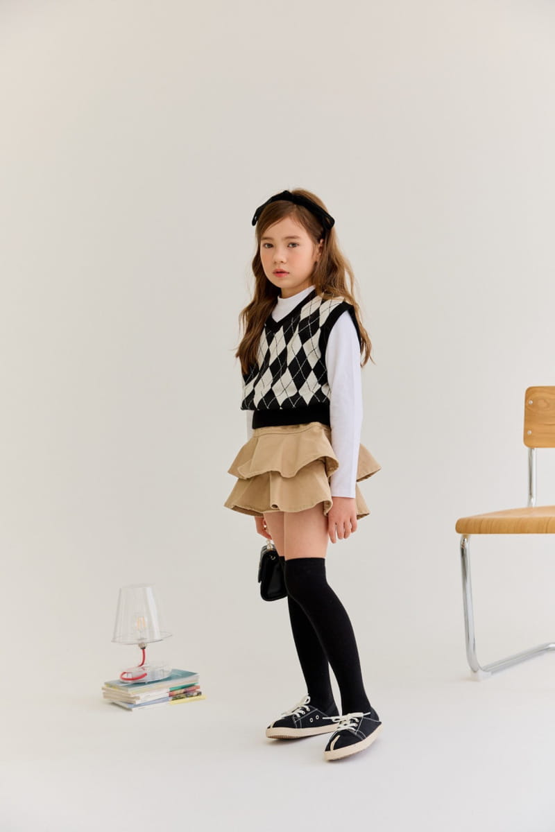 Dore Dore - Korean Children Fashion - #prettylittlegirls - Argyle Jacquard Vest - 4