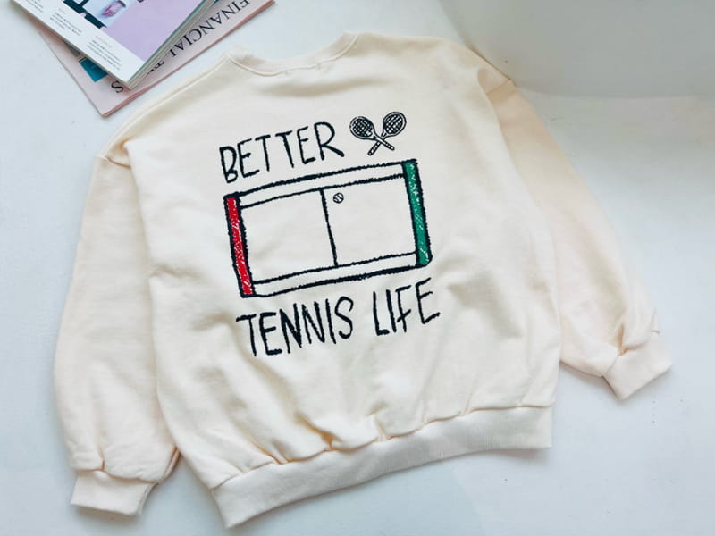 Dore Dore - Korean Children Fashion - #childrensboutique - Butter Tennis Sweatshirt - 8