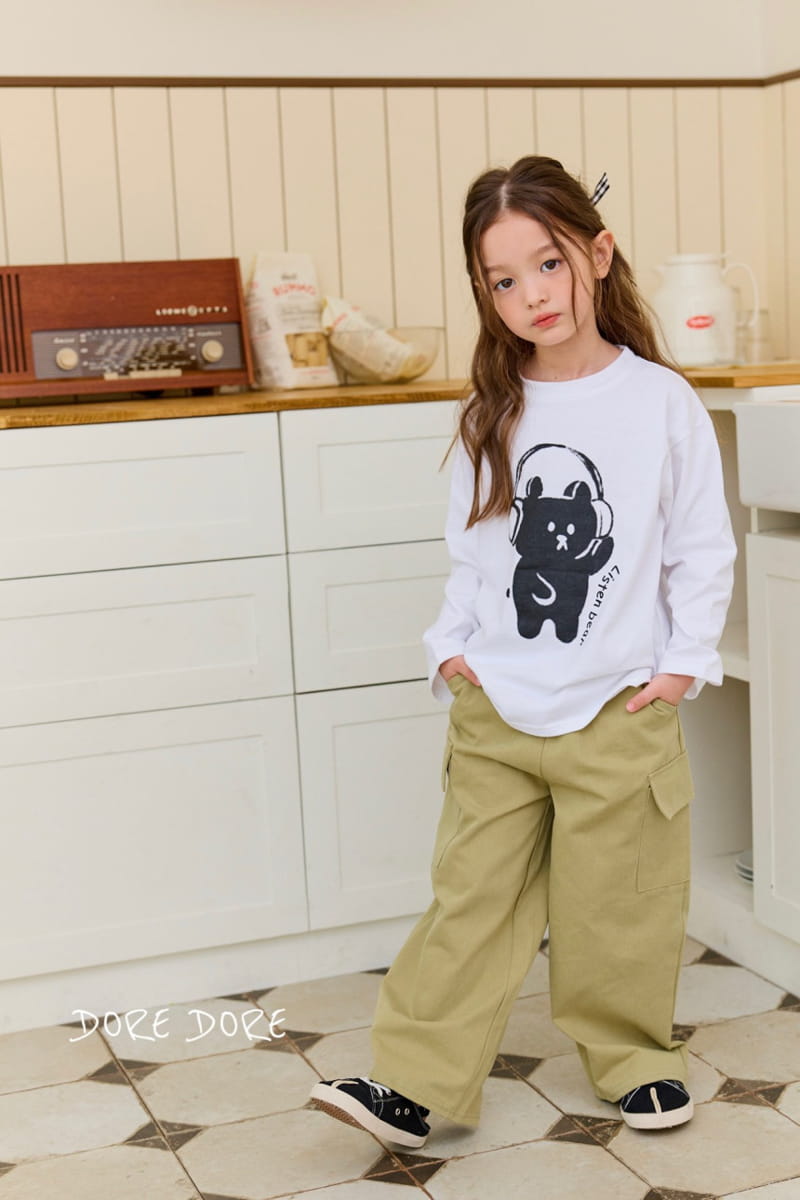 Dore Dore - Korean Children Fashion - #designkidswear - Head Phone Bear Tee - 6