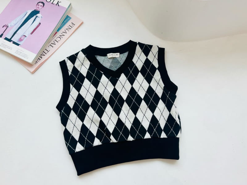 Dore Dore - Korean Children Fashion - #discoveringself - Argyle Jacquard Vest - 8