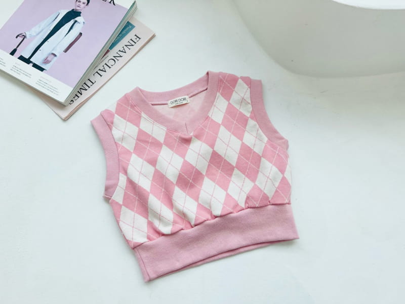 Dore Dore - Korean Children Fashion - #fashionkids - Argyle Jacquard Vest - 9