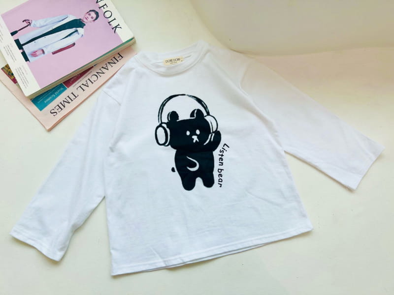 Dore Dore - Korean Children Fashion - #kidzfashiontrend - Head Phone Bear Tee - 11