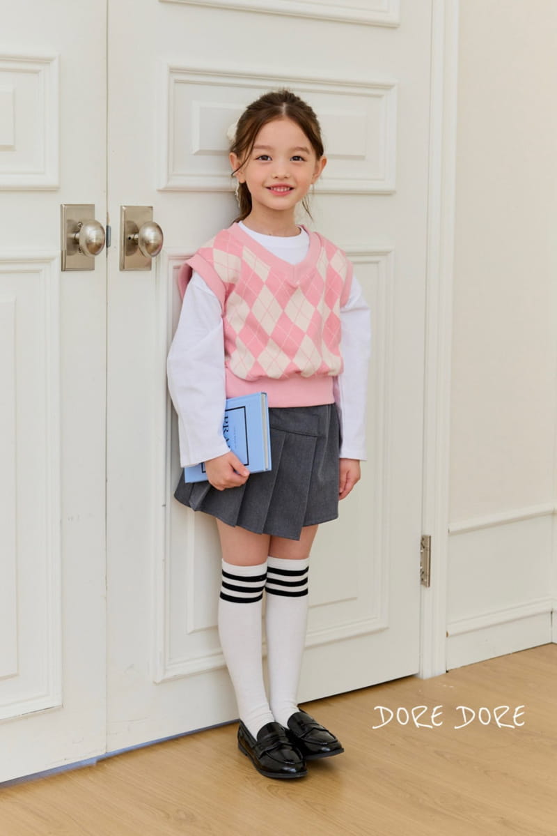 Dore Dore - Korean Children Fashion - #minifashionista - Argyle Jacquard Vest - 2