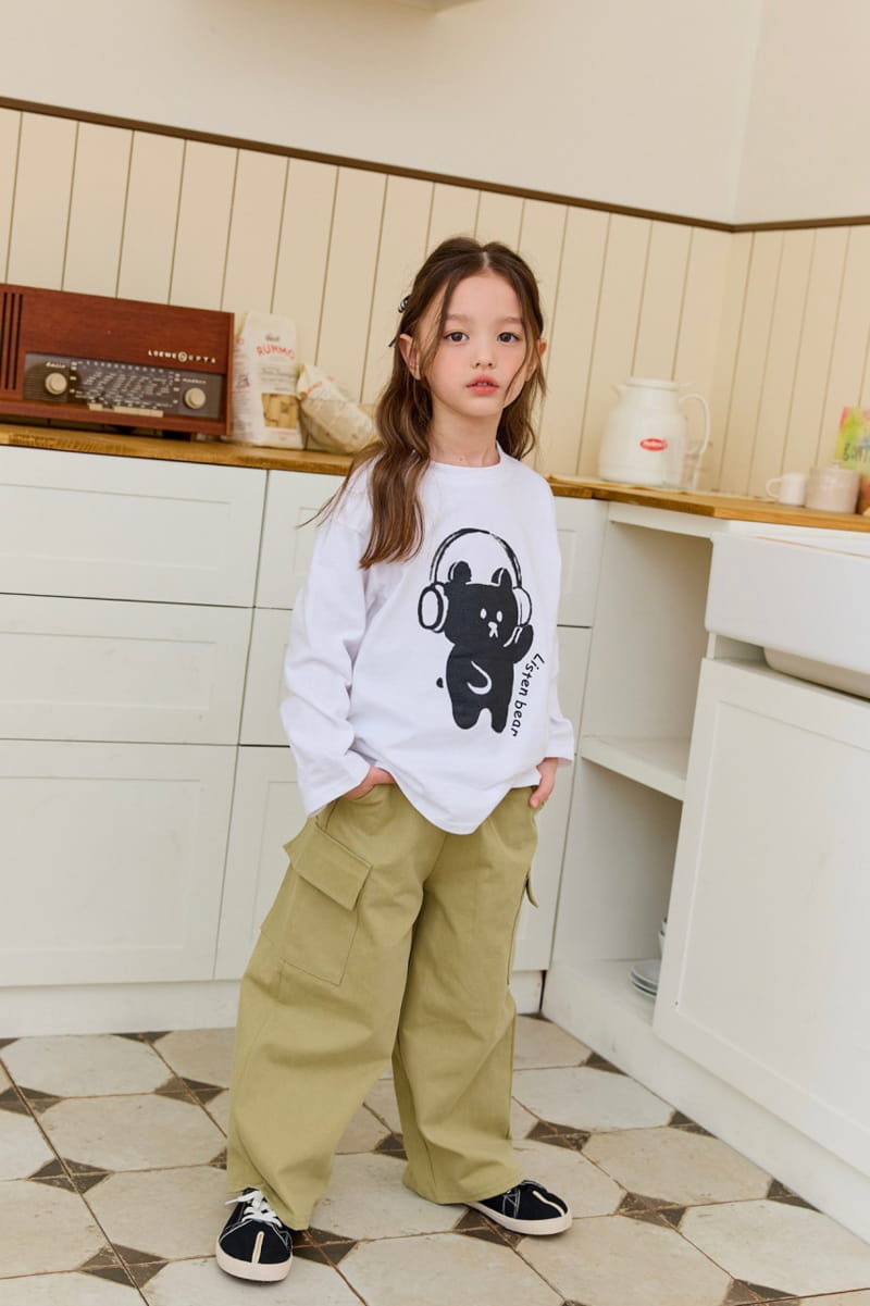 Dore Dore - Korean Children Fashion - #todddlerfashion - Head Phone Bear Tee