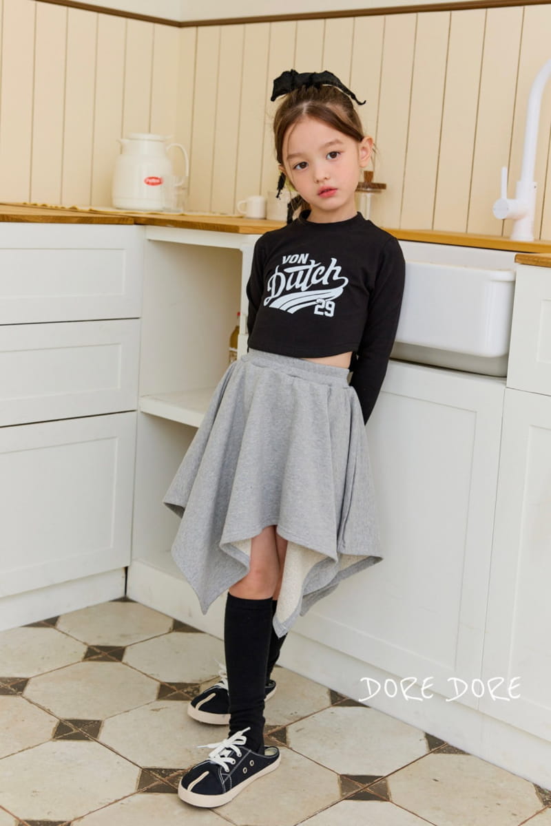 Dore Dore - Korean Children Fashion - #toddlerclothing - Dochi Crop Tee - 12