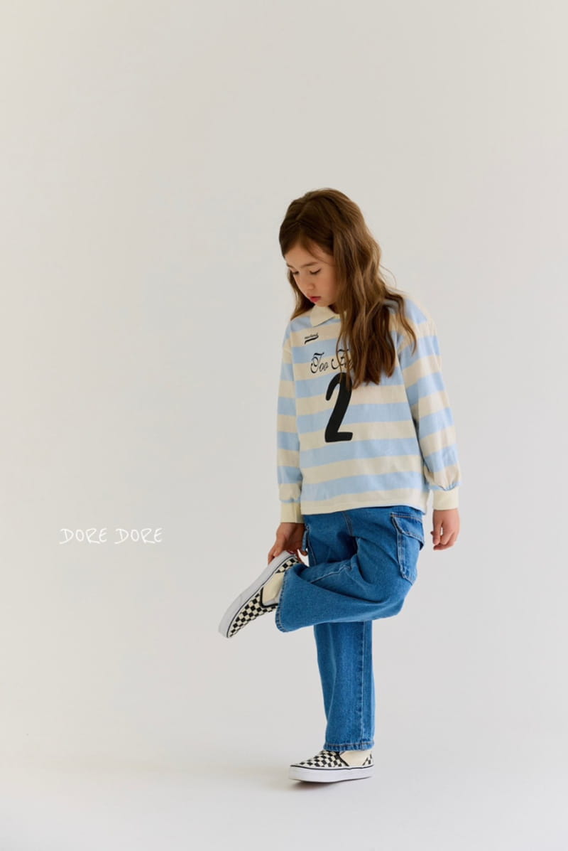 Dore Dore - Korean Children Fashion - #toddlerclothing - 2 Stripes Tee - 3