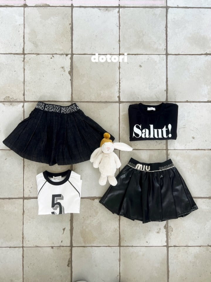 Dotori - Korean Children Fashion - #fashionkids - Band Denim Skirt Pants - 12