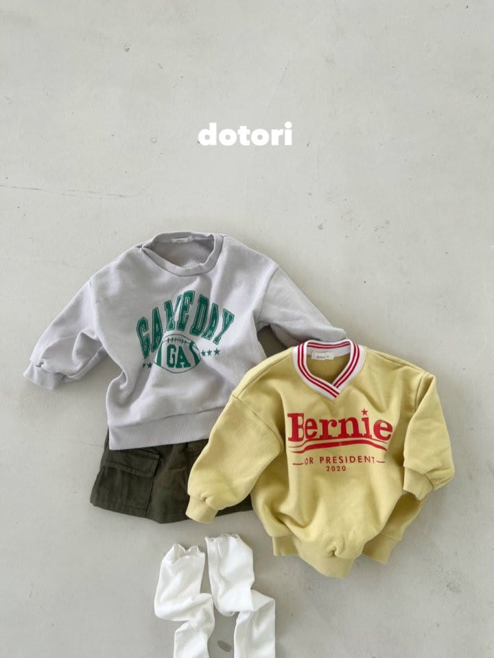 Dotori - Korean Children Fashion - #littlefashionista - V Neck Piping Sweatshirt - 6