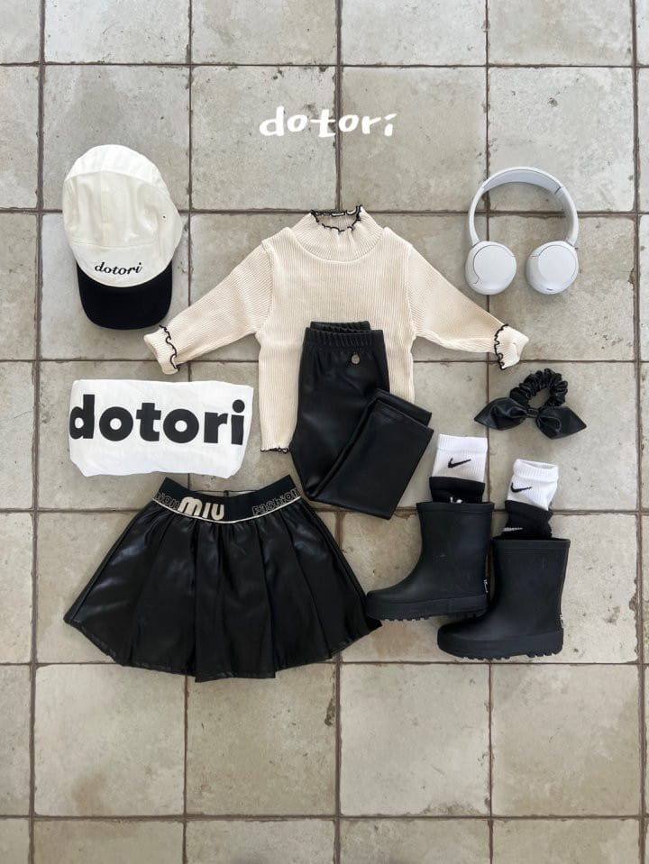 Dotori - Korean Children Fashion - #prettylittlegirls - Leather Wrinkle Skirt - 9