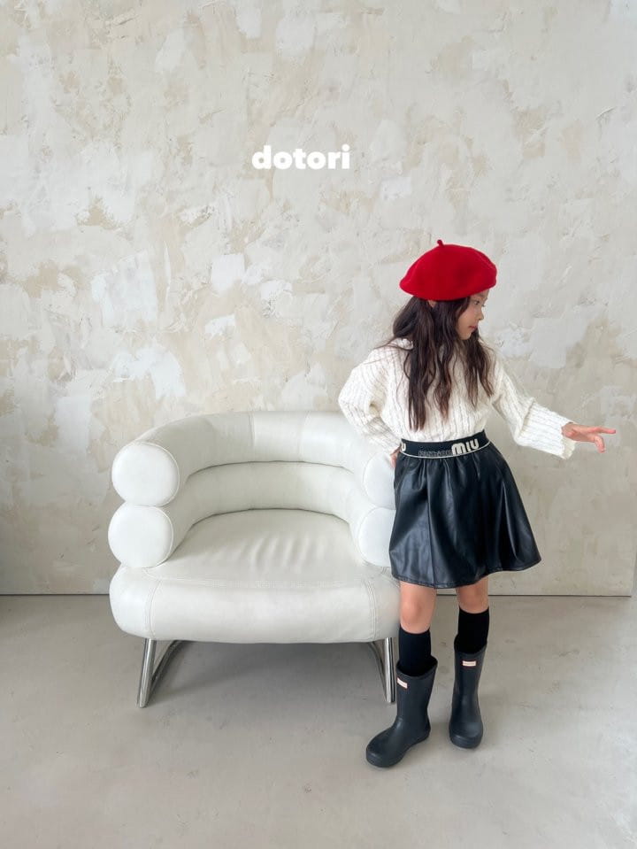 Dotori - Korean Children Fashion - #stylishchildhood - Leather Wrinkle Skirt - 12