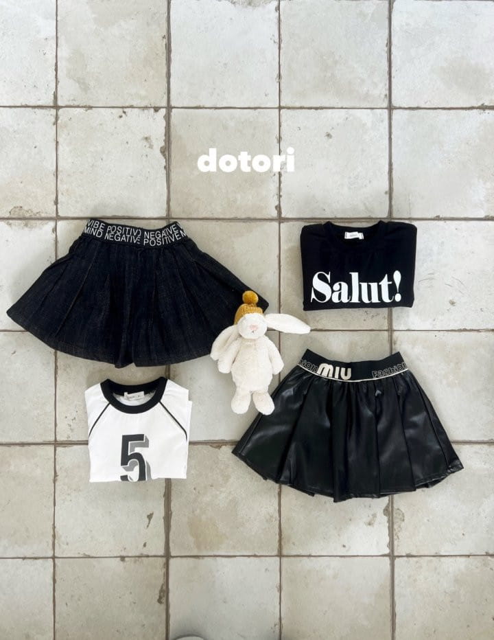 Dotori - Korean Children Fashion - #todddlerfashion - Leather Wrinkle Skirt - 10