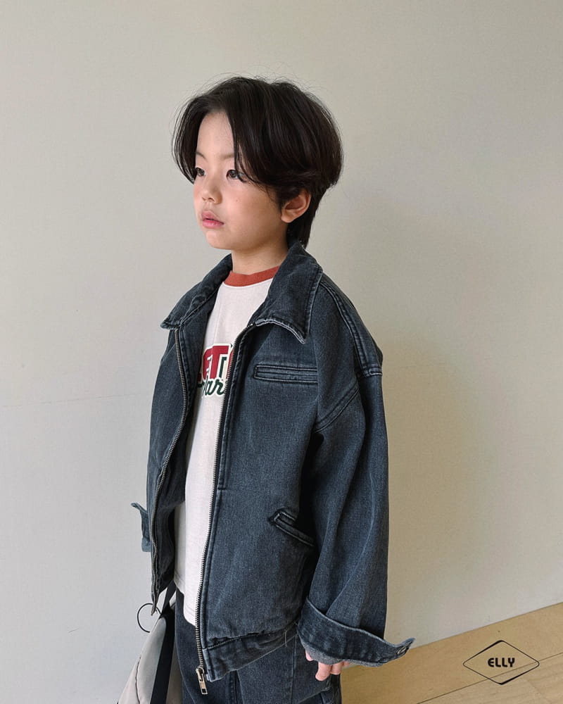 Ellymolly - Korean Children Fashion - #discoveringself - Dark Denim Jacket - 12