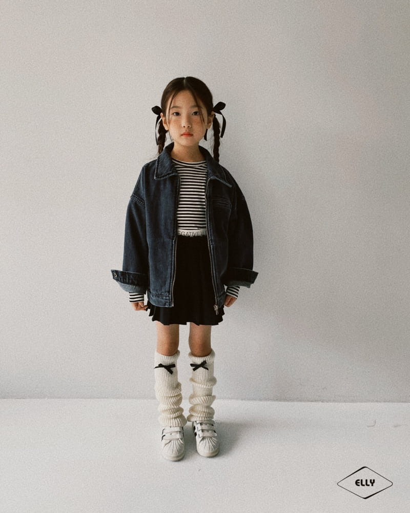 Ellymolly - Korean Children Fashion - #kidsstore - Dark Denim Jacket