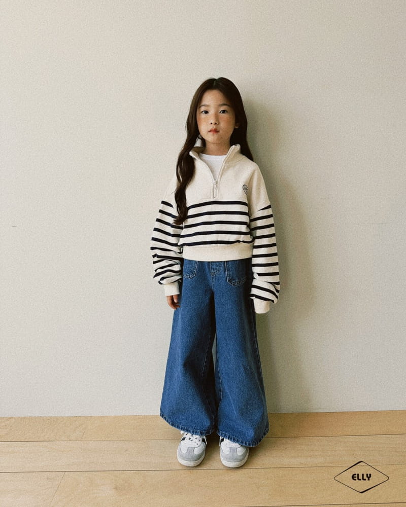 Ellymolly - Korean Children Fashion - #littlefashionista - Pocket Wide Jeans - 9