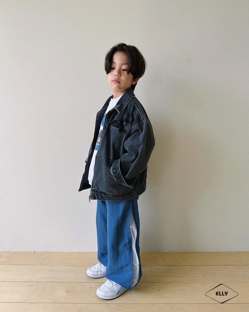 Ellymolly - Korean Children Fashion - #Kfashion4kids - Dark Denim Jacket - 4