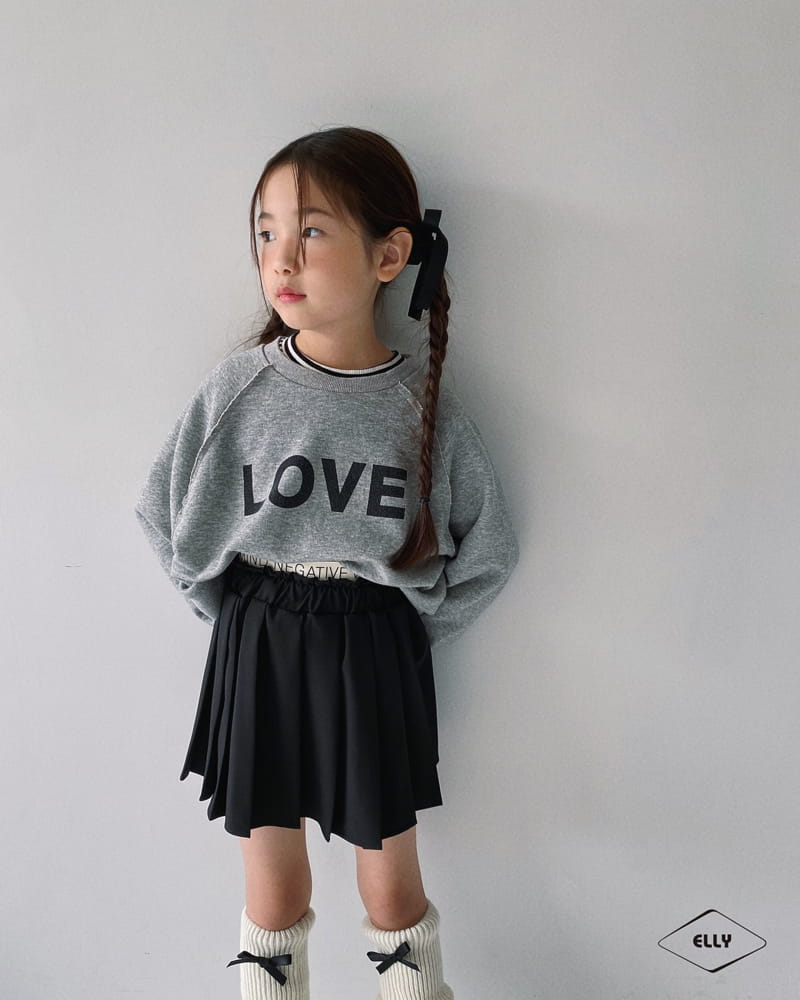 Ellymolly - Korean Children Fashion - #littlefashionista - Love Crop Sweatshirt