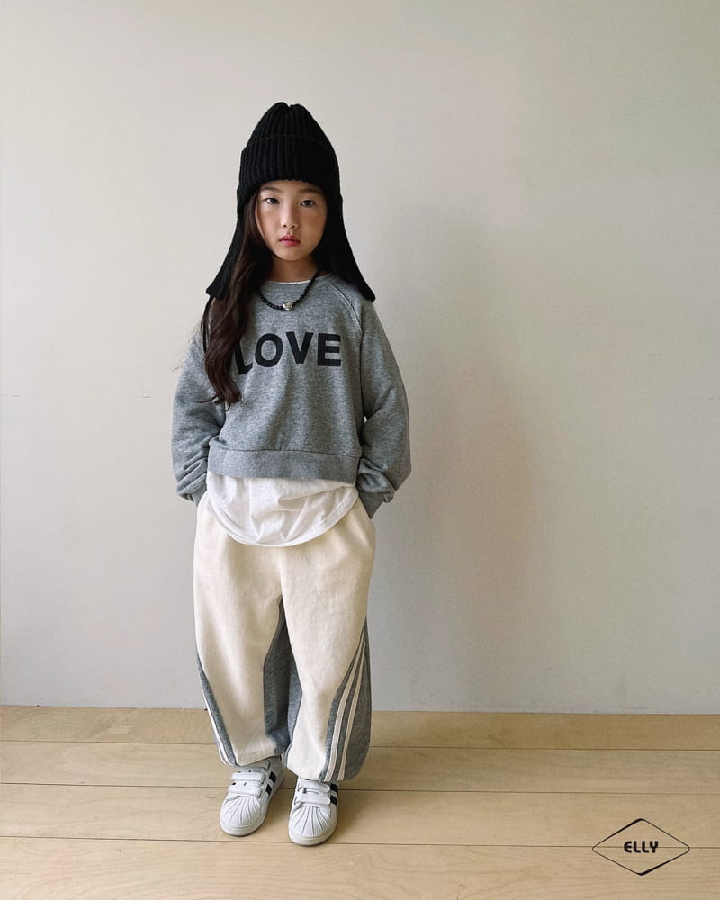 Ellymolly - Korean Children Fashion - #minifashionista - Love Crop Sweatshirt - 3