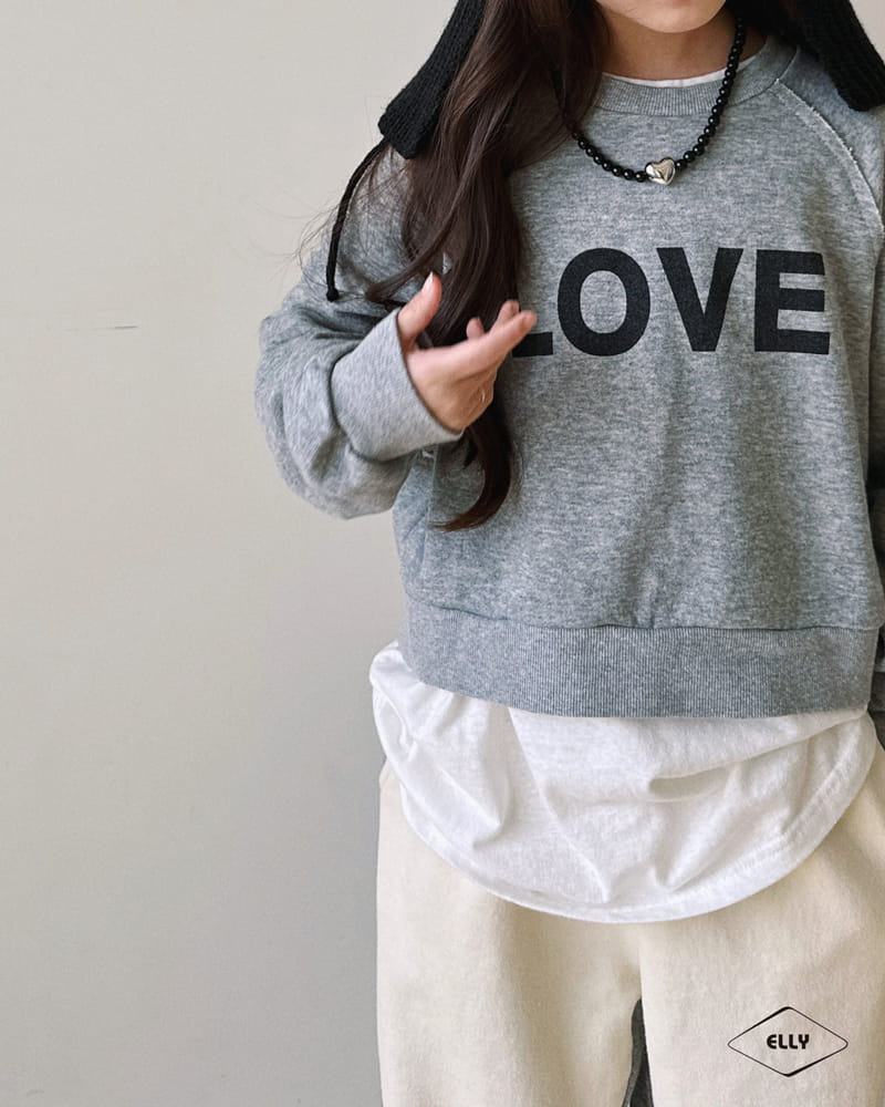 Ellymolly - Korean Children Fashion - #minifashionista - Love Crop Sweatshirt - 4