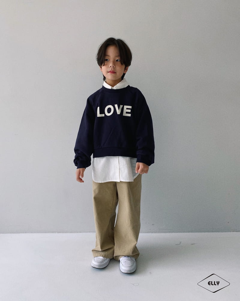 Ellymolly - Korean Children Fashion - #todddlerfashion - Love Crop Sweatshirt - 5