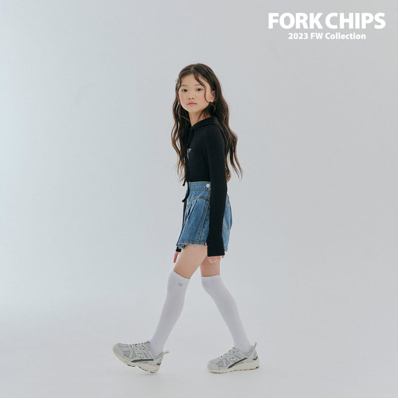 Fork Chips - Korean Children Fashion - #Kfashion4kids - Now Denim Skirt - 9