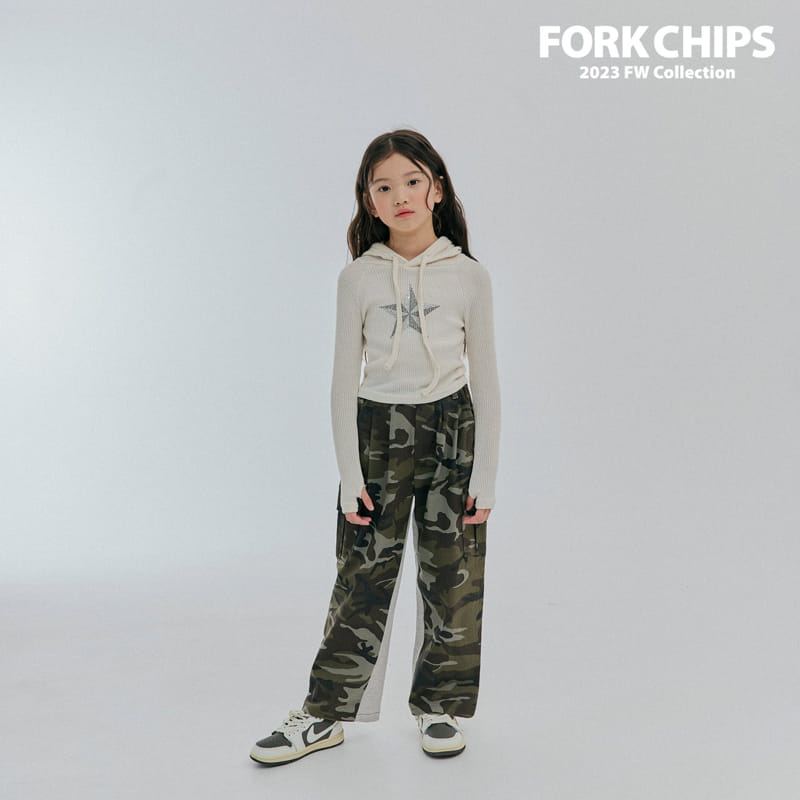 Fork Chips - Korean Children Fashion - #childofig - Camo Half Pants - 7