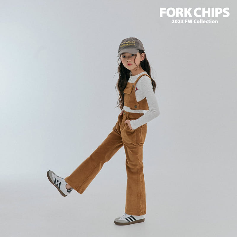 Fork Chips - Korean Children Fashion - #childofig - Cow Rib Dungarees - 9