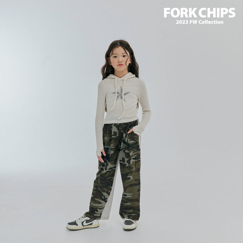 Fork Chips - Korean Children Fashion - #childrensboutique - Camo Half Pants - 8