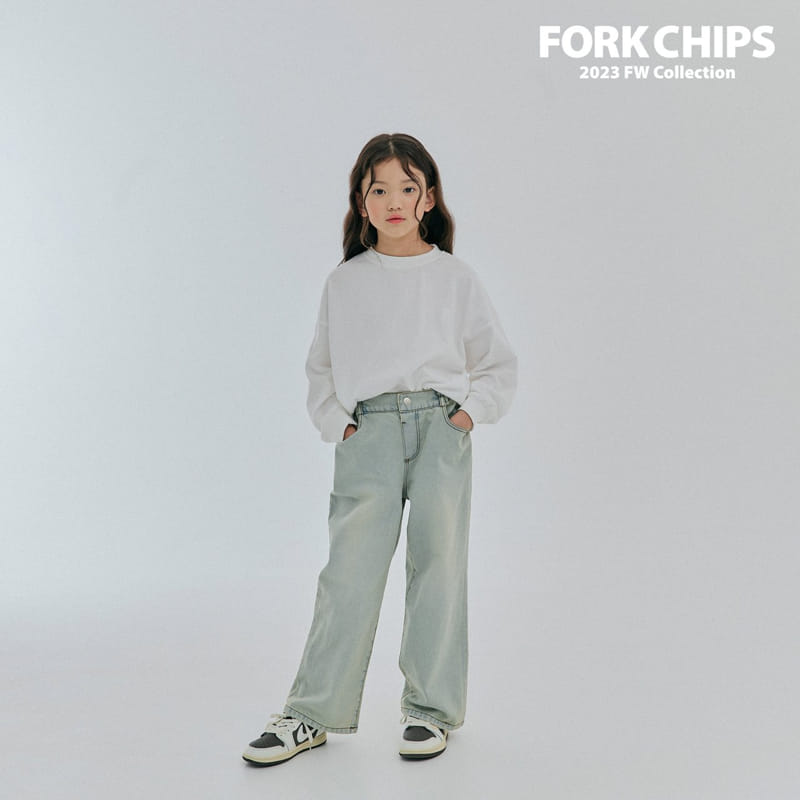 Fork Chips - Korean Children Fashion - #childrensboutique - Hei Jeans - 5