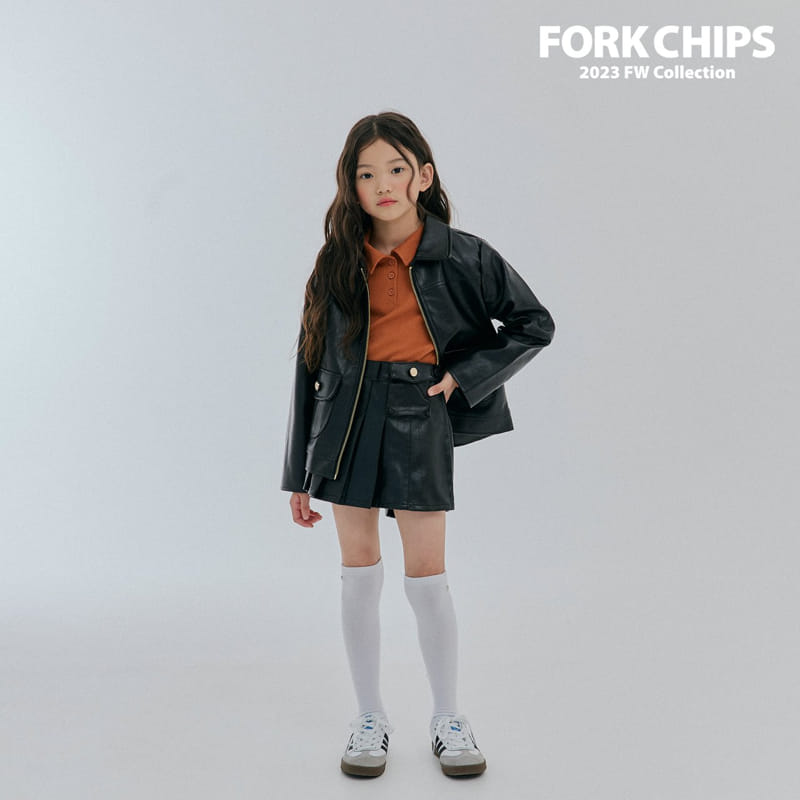 Fork Chips - Korean Children Fashion - #childrensboutique - Bukin Leather Jacket - 2