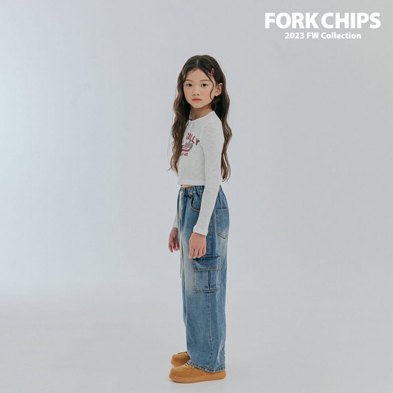 Fork Chips - Korean Children Fashion - #childrensboutique - Crew Rib Tee - 11